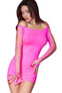 Sexy Elegant Off-shoulder Ripped Rosy Chemise Dress